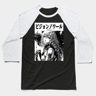 Cyberpunk Cyborg Girl Japanese Vaporwave Urban Aesthetic Baseball T-Shirt